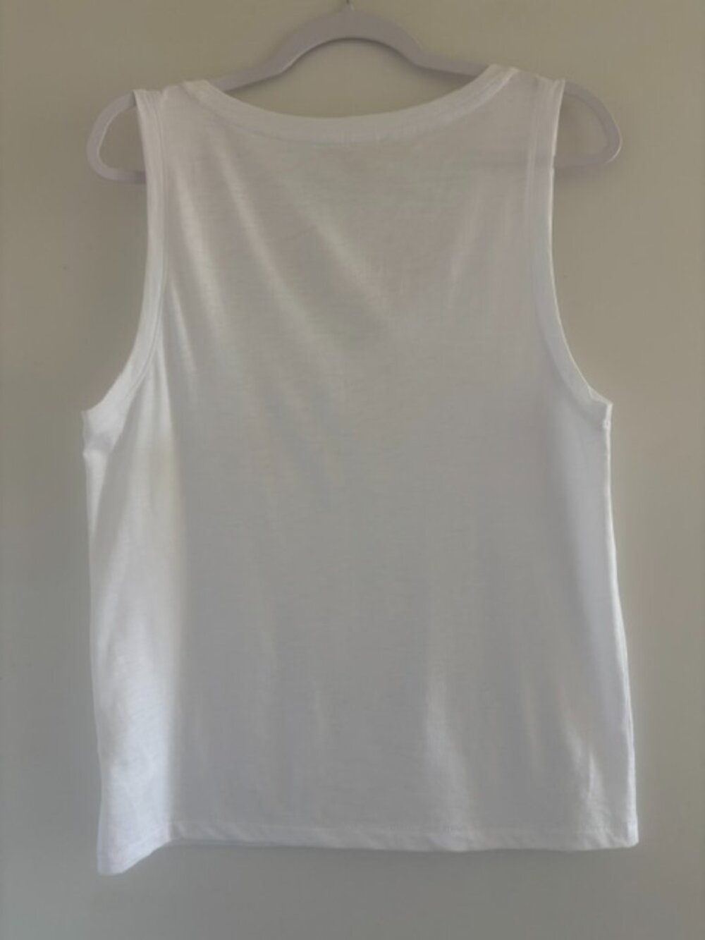 Madewell Slub Relaxed V-Neck Tank in White - Picture 4 of 4